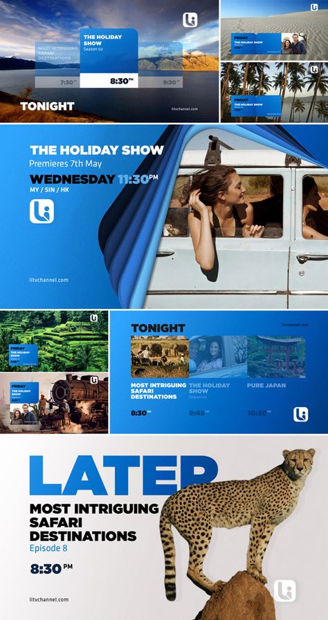 LI TV RE-PITCH 2014 on Behance Broadcast Graphics, Tv Branding, Landscape Layout, Landscape Gardening, Channel Branding, Lower Thirds, Text Logo Design, Color Dream, Publicidad Creativa