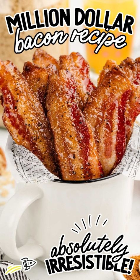 Candied Bacon With Maple Syrup, Beer Candied Bacon, Smokies Bacon Brown Sugar, How To Candy Bacon, Thick Sliced Bacon In Oven, Baked Candied Bacon, Bacon Seasoning Homemade, Candied Bacon In Oven, Sweet Black Pepper Bacon