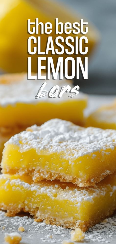 Classic Lemon Bars [1 Hour] – Chasety Lemon Bar Recipe Easy, Easy Lemon Bar Recipe, Lemon Bars With Icing, Lemon Bars For A Crowd Recipe, Lemon Bars Using Lemon Curd, Lemon Berry Desserts, Tart Lemon Bars, Fast Lemon Dessert, Lemon Pie Bars Recipe