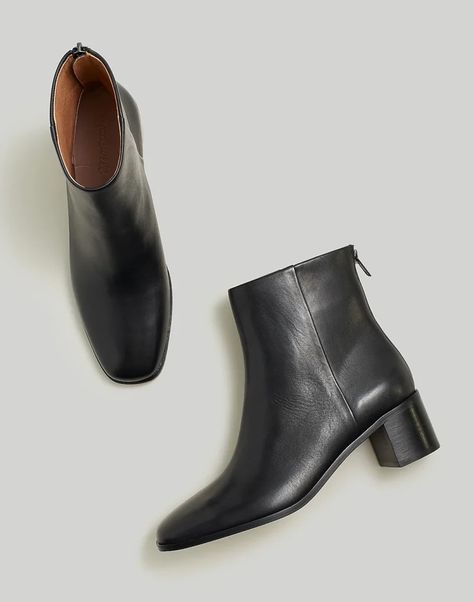 Madewell Boots, Business Casual Fall, Kitten Heel Boots, Leather Industry, Block Heel Ankle Boots, Madewell Shoes, Leather Boots Women, Womens Ankle Boots, Heeled Ankle Boots