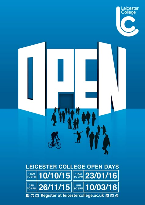 Open Day Poster Design Schools, Anouncment Ideas Poster, Open Day Ideas School, Opening Poster Design Ideas, Door Poster Design, Now Open Poster Design, New Opening Poster Design, Open Day Poster Design, University Open Day