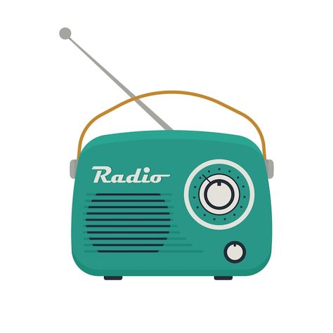 Vintage Radio Illustration, Radio Drawing, Radio Icon, Anniversary Scrapbook, Zestaw Ikon, Radio Vintage, Calendar Icon, 3d Vector, Retro Radio