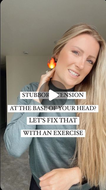 Kristen Bos | Doctor of Physical Therapy on Instagram: "Stubborn tension at the base of your head/skull?? 🔥  Let’s fix that! 👏🏻  I often find this pain due to tightness in a muscle in the neck called the upper trapezius. This results in the pulling, tension and discomfort you are feeling in your neck and head.  The goals of this exercise from the postural restoration institute are to help you expand into this muscle and give that muscle a break. Trust me it’s a great one that I use often 👏🏻 💆‍♀️!  Comment below if you struggle with different forms of neck pain and I will create more videos to help! 😊  #neckpain #neckpainrelief #neckpainexercises #neckpaintreatment #fixyourneck #necktension #physicaltherapy #posturalrestorationinstitute #physiotherapy #pt #treatyourself #movementisme Neck Tension Relief Remedies, How To Relax Neck Muscles, Stretches For Pulled Neck Muscle, How To Relieve Neck Tension, Head And Neck Stretches, Base Of Neck Pain, Stretch Trapezius Muscle, Neck Rehab Exercises, Knot In Neck Muscle