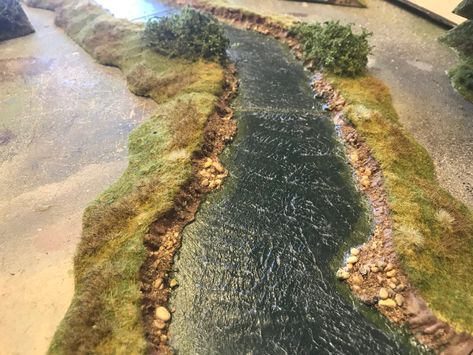 River Model, Miniature River, Round Gazebo, Site Plan Design, Lemax Christmas Village, Dnd Crafts, Dnd Minis, Sci Fi Miniatures, Age Of Sigmar