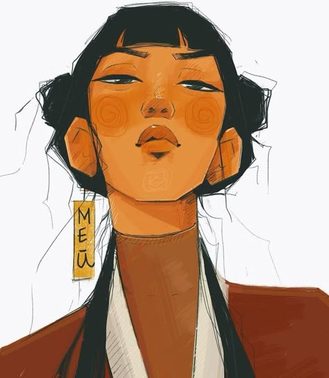 Female Facial Expressions, Portraits Art, Portrait Cartoon, Arte Inspo, Cute Art Styles, Aang, Sketchbook Art Inspiration, Facial Expressions, Cartoon Style