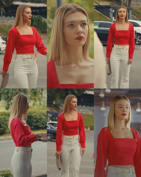 Melisa Döngel Outfits, Turkish Style Fashion, Sen Cal Kapimi Outfits, Eda Yildiz Outfits, Female Clothes Outfits, Fest Outfits, Turkish Style, Tv Show Outfits, Wardrobe Tips