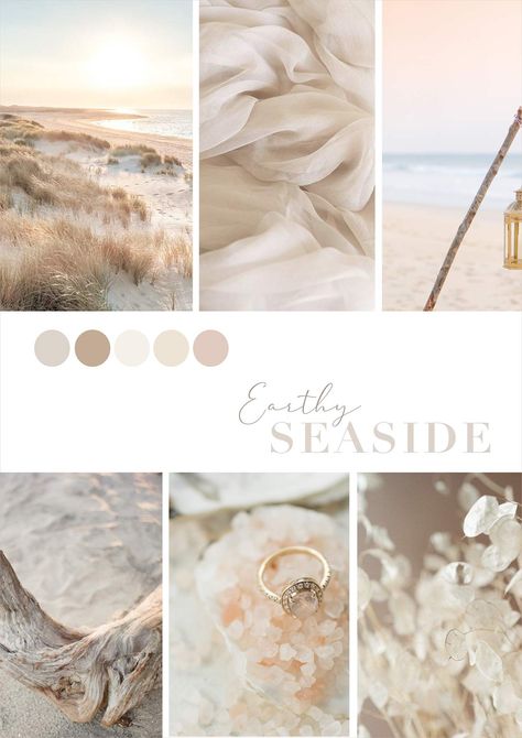 Creating the Perfect Summertime Wedding Design in Thailand Beach Wedding Bridal Party Colors, Boho Beach Wedding Color Schemes, Beach Wedding Theme Ideas Color Palettes, Beach Wedding Colour Scheme, Coastal Wedding Color Palettes, Wedding Beach Colors, September Beach Wedding, Fall Beach Wedding Colors, Beach Wedding Palette