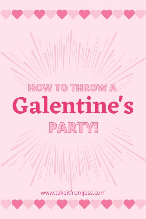 Find out how to throw a fun and easy Galentine's Day party with all of your favorite gal pals! Tips and inspiration for the perfect party! Galentines Party Printables, Galentines Party Checklist, Galentines Party Invitations Free, Galentines Party Invites, Galentines Invitation, Galentines Day Ideas, Evite Invitations, Party List, Party Checklist