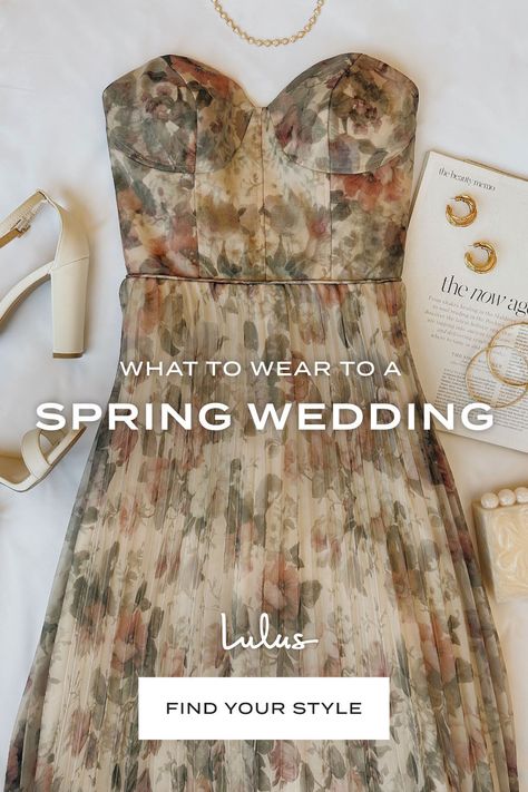 Need some help this RSVP season? Use these tips and tricks to help choose what to wear to a spring wedding in 2023--and shop the options! Spring Time Wedding Guest Dresses, Wedding Guest Dress Spring Outdoor, Wedding Guest Dress Vineyard, Savannah Georgia Wedding Guest Dress, Cocktail Dress Spring Wedding Guest, Wedding Guest Spring 2024, Spring Dress For Wedding Guest, Summer Winery Wedding Outfit Guest, Outdoor Spring Wedding Guest Outfit