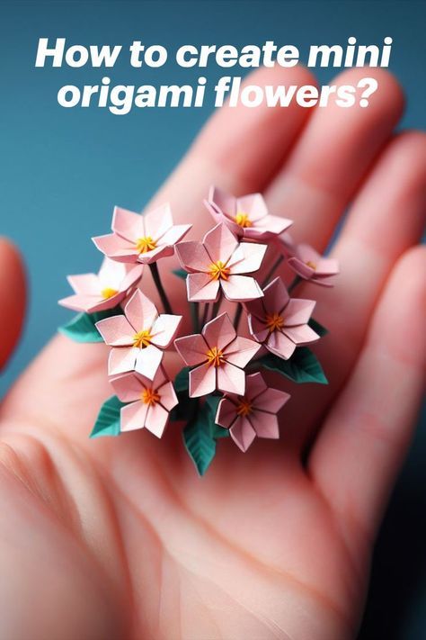 Get ready to unleash your creativity with miniature origami flowers! Our blog post has all the tips and tricks you need to create stunning paper blooms. 🌹 #CraftingInspiration #OrigamiLove #DIYProjects Mini Origami Flowers, Mini Origami, Origami Flowers Tutorial, Origami Paper Folding, Origami Gifts, Creative Origami, Cute Origami, Origami And Kirigami, Origami Patterns