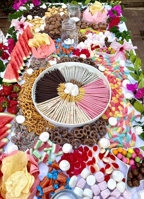 Birthday Charcuterie, Grazing Table Ideas, Party Snack Table, Kids Birthday Food, Birthday Popcorn, 25 Birthday, Kids Tea Party, Dessert Table Birthday, Birthday Party Snacks