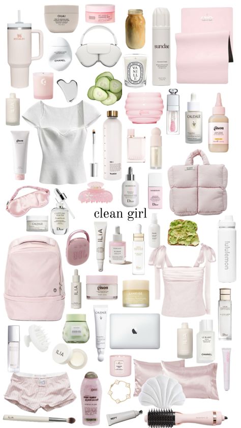 clean girl aesthetic. Teen Christmas Wishlist, Xmas List Ideas, Girly Christmas Gifts, Cute Christmas Ideas, Clean Girl Aesthetic, Healthy Girl, Pink Girly Things, Glow Up Tips, Simple Trendy Outfits