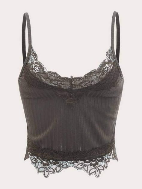 Bijoux Piercing Septum, Lace Tank Tops, Lace Cami Top, Swaggy Outfits, Lace Cami, Lace Tank, 2000s Fashion, Dream Clothes, Fame Dr