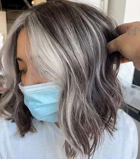 Grey Blending Is The Hair Trend For Flawless Colour Transition | Femina.in Grey Blending, Grey Hair Transformation, Grey Hair Inspiration, Lighter Hair, Gray Hair Growing Out, Natural Gray Hair, Transition To Gray Hair, Blending Gray Hair, Gray Hair Highlights