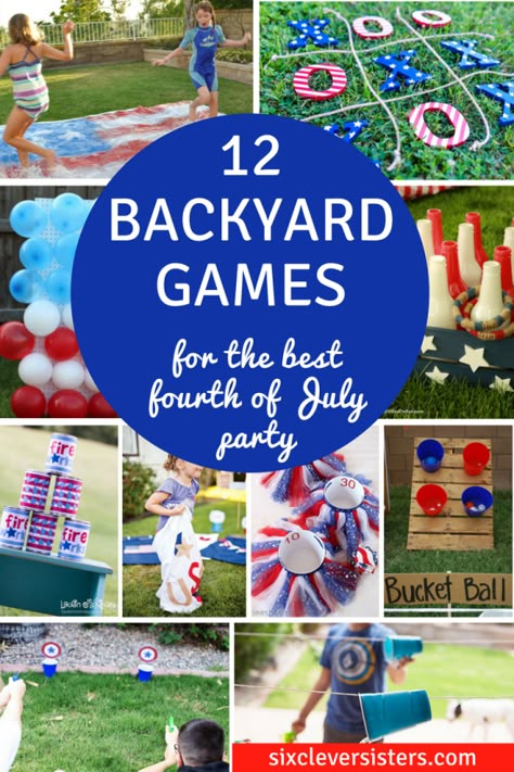 4th Of July Games, 4th Of July Fun, July 4th Party, 4th Of July Party Ideas, Backyard Activities, Outside Games, 4th Of July Food, Fourth Of July Party, Party Fotos