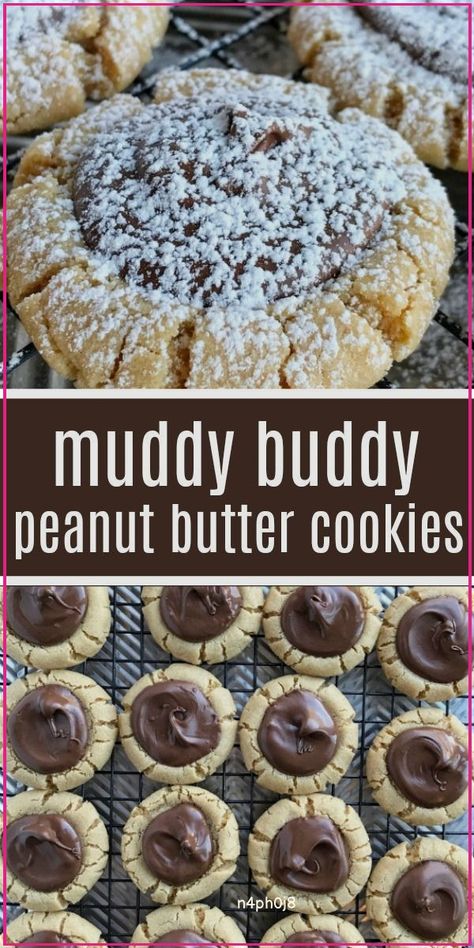 Muddy Buddy Peanut Butter Cookies Muddy Buddy Peanut Butter Cookies | Muddy Buddies Recipe |  Muddy Buddy Cookies are a soft & thick peanut butter cookie with a chocolate cen  #Style #Tilted #Shearing #Straight #Layered #Asymmetrical Peanut Butter Muddy Buddies, Christmas Cookie Plate, Butter Cookies Christmas, Cookies Peanut Butter, Muddy Buddy, Cookie Plate, Simple Cookies, Peanut Butter Cookie, Cookies Christmas