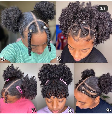 Preppy Wallpapers, Natural Hair Bun Styles, Hair Puff, Quick Natural Hair Styles, Natural Afro Hairstyles, Curls Hairstyles, Cute Curly Hairstyles, Natural Hairstyles For Kids, Girls Natural Hairstyles