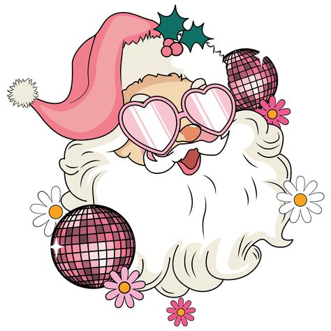 Vintage Pink Santa, Pink Santa Claus, Santa Graphic, Santa Claus Svg, Pink Santa, Merry Christmas Svg, Tshirt Pillow, Rose Vintage, Svg Christmas