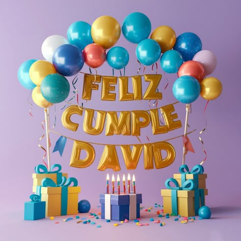 Beautiful Birthday Images, Happy Birthday David, Birthday Cousin, Fashion Typography, Birthday Image, Poster Photo, Beautiful Birthday, Birthday Images, 3d Render