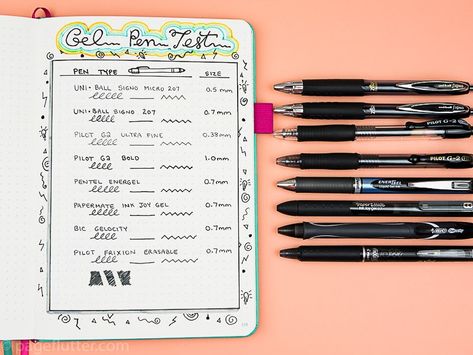 Try these gel pens for Bullet Journaling, Note taking, doodling, and Sketchnotes! Best Note Taking Pens, Pens For Bullet Journaling, Sketch Kit, Art Supplies List, Pentel Energel, Studying Tips, School Pens, Study Essentials, Study Stationery