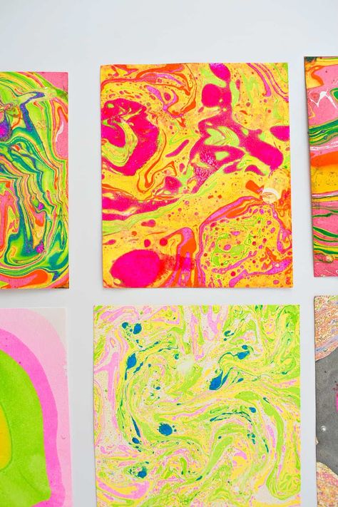 Diy Marbling With Paint, Marblized Paper, Marbleized Paper, Marbling Paper, Hello Wonderful, Marbles Crafts, Paper Marbling, Marbling Techniques, Water Marbling