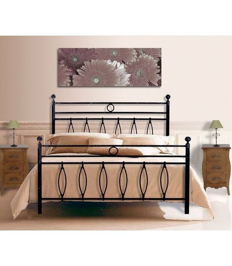 Gold Bed Frame, White Metal Bed Frame, Steel Bed Design, White Metal Bed, Diy Furniture Chair, Wrought Iron Beds, Wrought Iron Bed, Steel Door Design, Steel Bed Frame