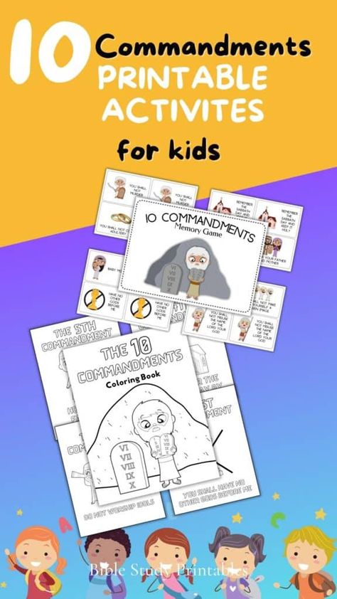 Are you looking for fun and educational printables and activities to teach your children about the 10 Commandments? All these 10 Commandment printables are a great addition to any lesson. Ten Commandments Preschool, Free 10 Commandments Printables, 10 Commandments Activity, Ten Commandments Printable Free, 10 Commandments Game, 10 Commandments Craft Printables, 10 Commandments For Kids Printable Free, 10 Commandments Craft Preschool, The 10 Commandments For Kids