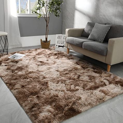 Modern Bedroom Rug, Kids Bedroom Rugs, Grey And White Rug, Brown Carpet, Plush Carpet, Big Rugs, Fluffy Rug, Rugs For Living Room, Kids Nursery