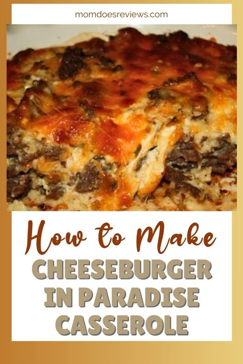 Cheeseburger in Paradise by Jimmy Buffett - Mom Does Reviews Jimmy Buffet Cheeseburger In Paradise, Cheeseburger In Paradise Casserole, Cheeseburger Casserole With Bisquick, Cheese Burger In Paradise, Cheeseburger Casserole Bisquick, Something Good For Dinner, Cheeseburger Biscuit Casserole, Cheeseburger Casserole With Biscuits, Burger Dinner Ideas Ground Beef