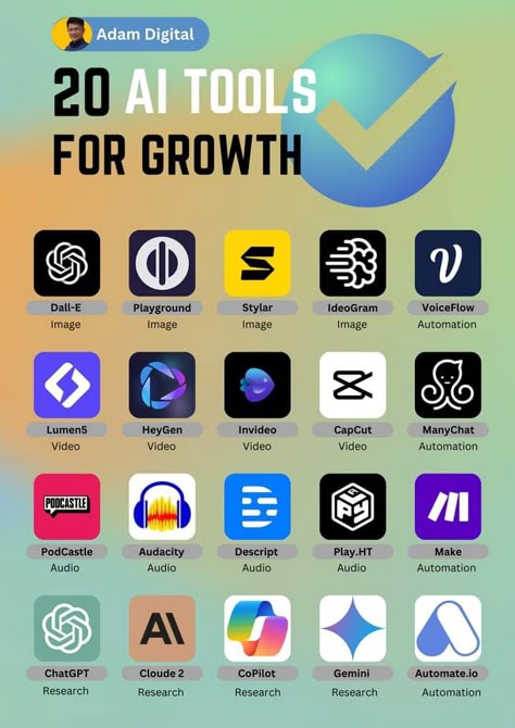 20 AI tools for growth #aitools #ai #aitoolsforbusiness Tool Poster, Best Video Editing, Business Books Worth Reading, Basic Computer Programming, Computer Science Programming, Financial Motivation, Content Marketing Tools, Study Apps, Picture Editing Apps