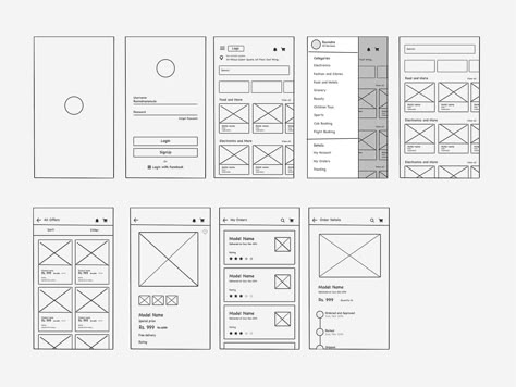 Low Fidelity Wireframes App, Wireframes App Design, Ux Wireframe App, Mobile Wireframe Design, Ux Design Projects, Wireframe Design App, App Wireframe Design, Ux Design Wireframe, App Prototypes