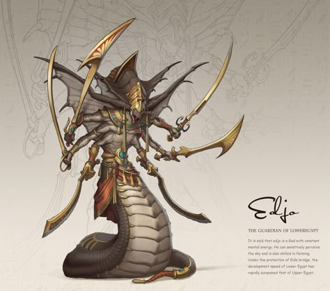 Egyptian Warrior, Creature Artwork, Cool Monsters, Egyptian Symbols, Egyptian Mythology, Monster Concept Art, Concept Art Character, Egyptian Goddess, Fantasy Monster