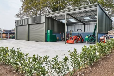 Let's Design Farm Machinery Sheds in the Way You Need! Farm Sheds Buildings, Metal Workshop Building, Farm Machinery Sheds, Workshop Building Design, Shed Garage Ideas, Machinery Shed, Outdoor Sheds Ideas Buildings, Metal Shed Ideas, Tractor Shed Ideas