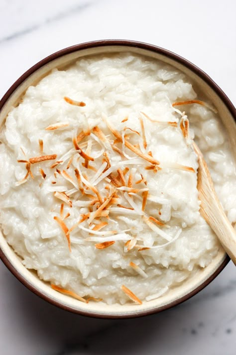 Coconut Rice Pudding — Damn, Spicy! Vegan Coconut Rice Pudding, Thai Rice Pudding, Jasmine Rice Pudding Coconut Milk, Coconut Cream Rice Pudding, Coconut Rice Breakfast, Coconut Rice Dessert, Paleo Rice Pudding, Coconut Mana, Healthy Coconut Rice