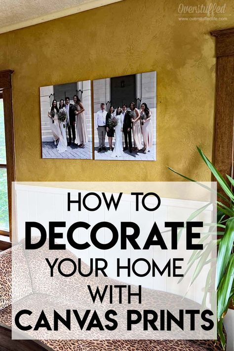 How to decorate your home with photo canvases. Ideas for arranging, themes, and a discount code for printing, Canvas Photo Wall Ideas, Canvas Picture Wall Ideas, Canvas Collage Wall, Large Wall Canvas, Canvas Photo Wall, Photo Arrangement, Canvas Collage, Picture Layouts, Picture Collage Wall