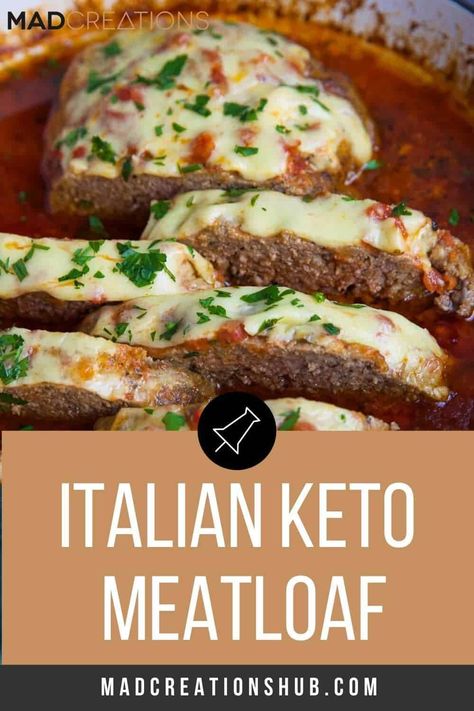 The BEST Italian Keto Meatloaf Recipe. It is so easy, gluten free and only 7g net carbs for a very generous serving. #lowcarbrecipes #ketorecipes #ketomeatloaf #glutenfreerecipes #ketodinners Keto Meatloaf Recipes, Italian Meatloaf Recipes, Keto Meatloaf, Low Carb Meatloaf, Italian Meatloaf, Keto Italian, Keto Meat, Healthy Low Fat Recipes, Italian Keto