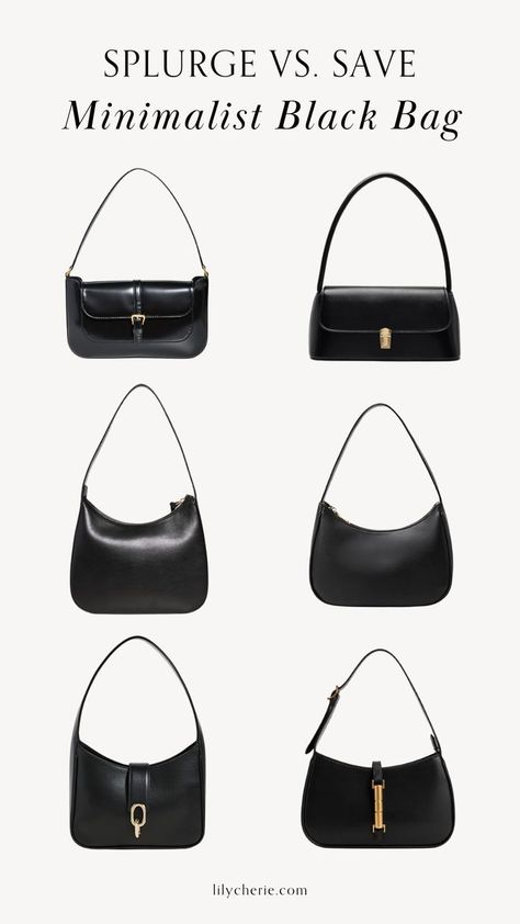 Byfar Bag Outfit, Outfits With Black Shoulder Bag, Shoulder Bag Luxury, Black Designer Shoulder Bag, Bag That Goes With Everything, Small Black Purse Outfit, Simple Shoulder Bag, Timeless Shoulder Bags, Classy Shoulder Bag