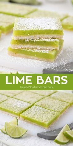 Lime Custard, Lemon Desserts Bars, Lime Dessert Recipes, Lime Dessert, Deserturi Raw Vegan, Classic Lemon Bars, Bars Dessert, Lime Desserts, Lime Bars