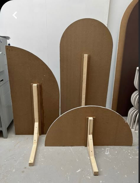 Diy Display Backdrop, Backdrop For Events, Mdf Backdrop Ideas, Mdf Backdrop, Diy Plywood Backdrop, Arch Backdrop Panels, Backdrop Stand Diy, Half Circle Backdrop, Wedding Backdrop Diy