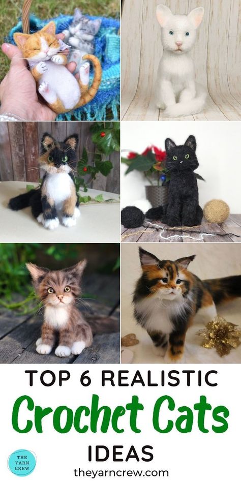 Top 6 Cuddly Realistic Cat Crochet Ideas. These Cuddly Realistic Cat Crochet Ideas are curated by The Yarn Crew. Crochet Realistic, Realistic Crochet, Crochet Cat Amigurumi, Crochet Tabby Cat, Laying Down Cat Crochet Pattern, Realistic Cat Crochet Pattern, Long Cat Crochet Pattern, Crochet Cat Realistic, Crocheted Cats Stuffed Animal