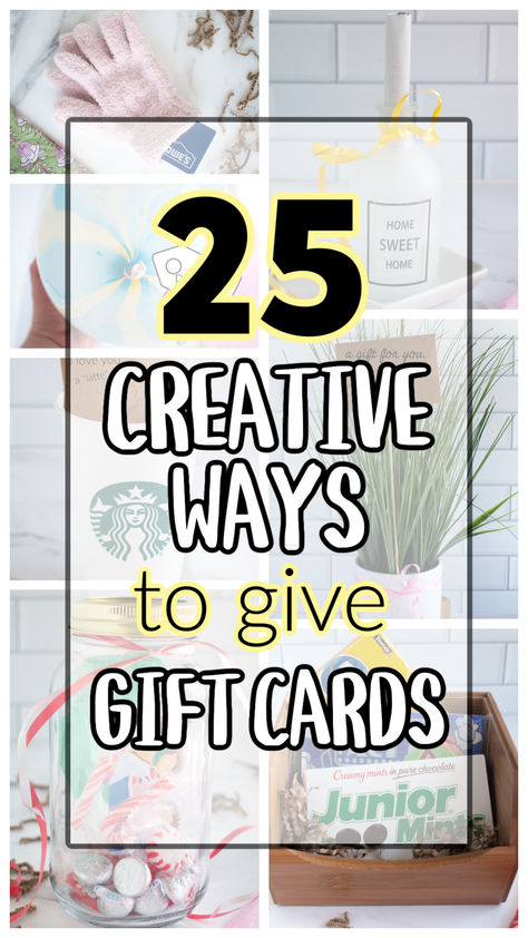 Gift Card With Candy, Simple Gift Card Ideas, Gift Certificate Presentation Ideas, Cool Ways To Wrap Gift Cards, Cute Ways To Give A Gift Card Birthday, Hobby Lobby Gift Card Ideas, Gift Card Prank Ideas, Display Gift Cards For Gift, Gifting A Gift Card Ideas