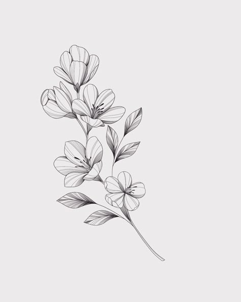 Flowers Jasmine Tattoo, Floral Tattoo Design, Pola Sulam, Tattoo Life, Flower Tattoo Designs, Little Tattoos, Beauty Tattoos, Mini Tattoos, Thigh Tattoo