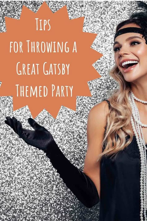 33 Tips For A Glitzy Great Gatsby Themed Party - Fun Party Pop Great Gatsby Fundraiser, Great Gatsby Party Games, Roaring 20s Party Games, 1920s Party Games, Gatsby Party Games, Gatsby Party Decorations Diy, Great Gatsby Party Theme, Roaring 20s Party Ideas, Roaring 1920s Party