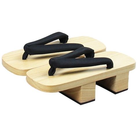 Nouqi Japanese Wooden Geta Sandals Clogs Flip Flops Cosplay... (39 CAD) ❤ liked on Polyvore featuring shoes, sandals, flip flops, mule shoes, wooden clog shoes, clog shoes, wood flip flops and mules clogs shoes Geta Sandals, Nike Slippers, Ivory Shoes, Heeled Flip Flops, Kimono Yukata, Wooden Sandals, Fashion Shoes Heels, Platform Flip Flops, Native Shoes