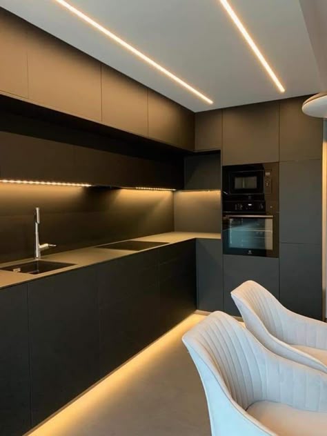 Kitchen Gypsum Ceiling Design, Latest False Ceiling Designs, Luxury Ceiling Design, Kitchen Led Lighting, Led Kitchen, Pop Ceiling Design, Home Lighting Design, Ceiling Design Modern, Ceiling Design Bedroom