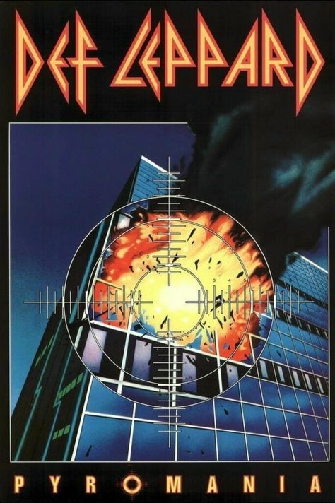 Def Leppard Poster, Def Leppard Albums, Def Leppard Wallpaper, Def Leppard Pyromania, Rock Album Covers, Rock Band Posters, Poster Music, Band Wallpapers, Rock Posters