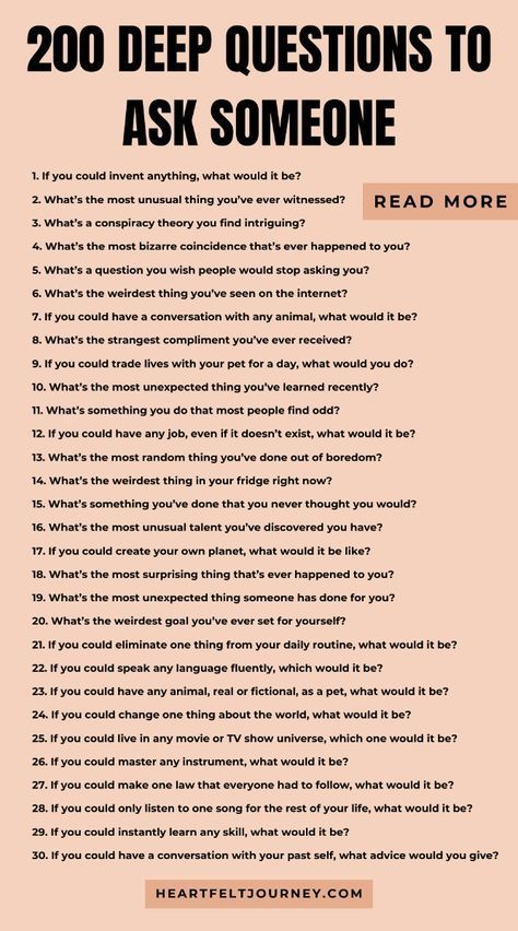 Here is an ultimate list of deep questions to get to know someone. This list is perfect if you've been looking for hot seat questions, hot seat questions for couples, deep questions to ask friends, get to know each other questions, fun conversation starters for couples, random questions to ask a guy, emotional intimacy, and simple questions to know someone better. I've included over 150 questions to ask someone. I hope you enjoy! 200 Questions To Get To Know Someone, Intellectual Conversation Starters, Know Me Better Questions, List Of Questions To Get To Know Someone, Questions To Ask To Get To Know Someone, Deep Conversation Questions, Random Questions To Ask A Guy, Questions To Get To Know Someone Flirty, Know Each Other Questions