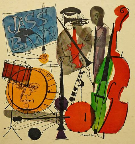 Jazz Band by David Stone Martin - Pinterest Arte Jazz, David Stone, Jazz Album Covers, Jazz Posters, Desain Buklet, Jazz Poster, Jazz Art, Arte Inspo, Jazz Blues