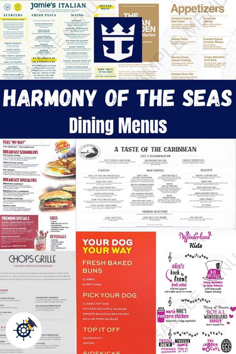 Harmony Of The Seas Royal Caribbean, Italian Dinner Menu, Caribbean Dinner, Low Cal Diet, Royal Carribean Cruise, Smoothie Menu, Western Caribbean Cruise, Carribean Cruise, Caribbean Restaurant