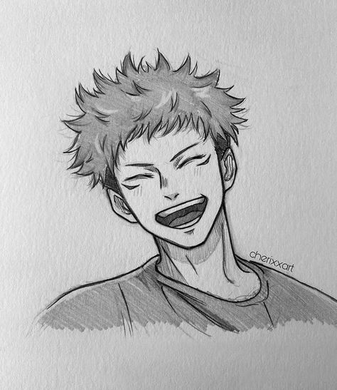 Jjk Pencil Sketch, Yuji Sketch, Jjk Drawing Sketch, Yuji Itadori Drawing, Yuji Drawing, Itadori Drawing, Drawing Jujutsu Kaisen, Jjk Doodles, Jjk Sketch